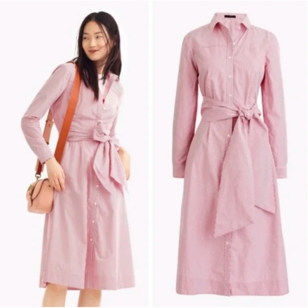J. Crew Pink Long Sleeve Dress